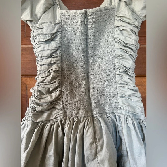 Abercrombie & Fitch Drama Puff Sleeve Ruched Mini Dress - Picture 5 of 5